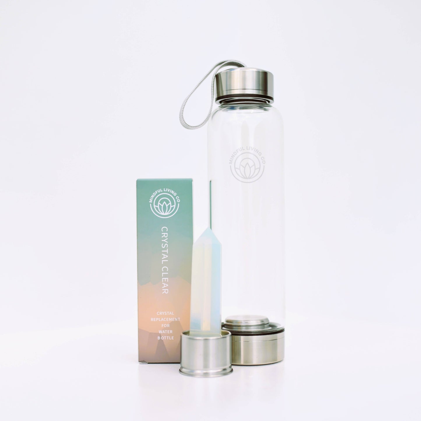 Crystal Clear Wand Water Bottle  - Opalite