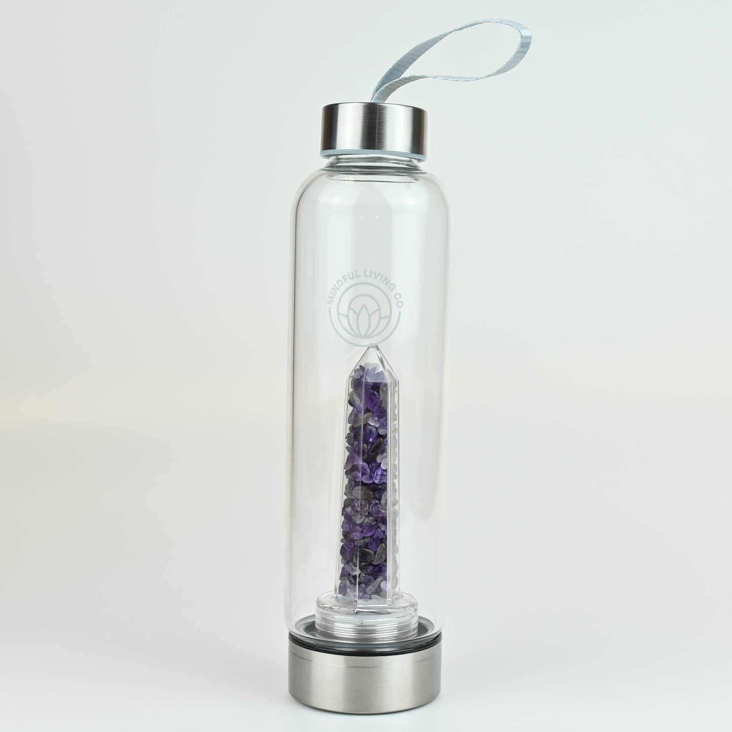 Amethyst  Elixir Capsule bottle filled with Crystal chips