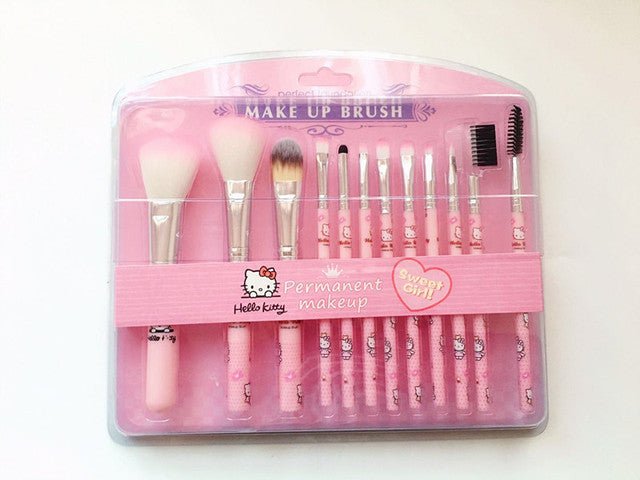 Juego de brochas de maquillaje de Hello Kitty