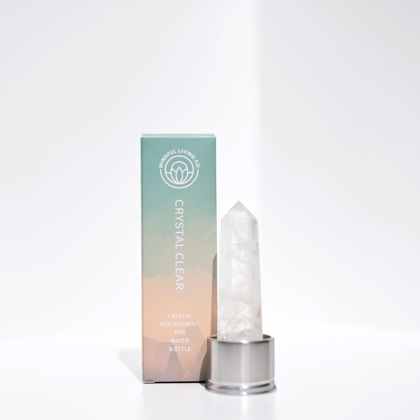 Crystal Clear Wand Water Bottle  - Clear Quartz