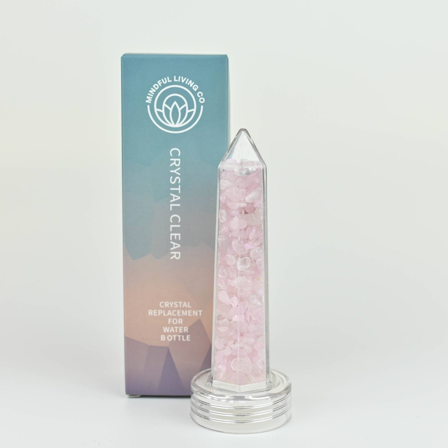 Rose Quartz Elixir Capsule bottle filled with  Crystal chips