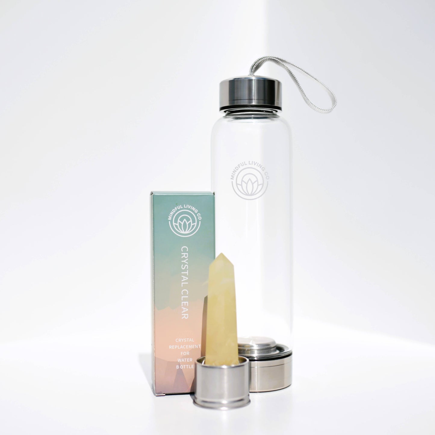 Crystal Clear Wand Water Bottle  - Citrine