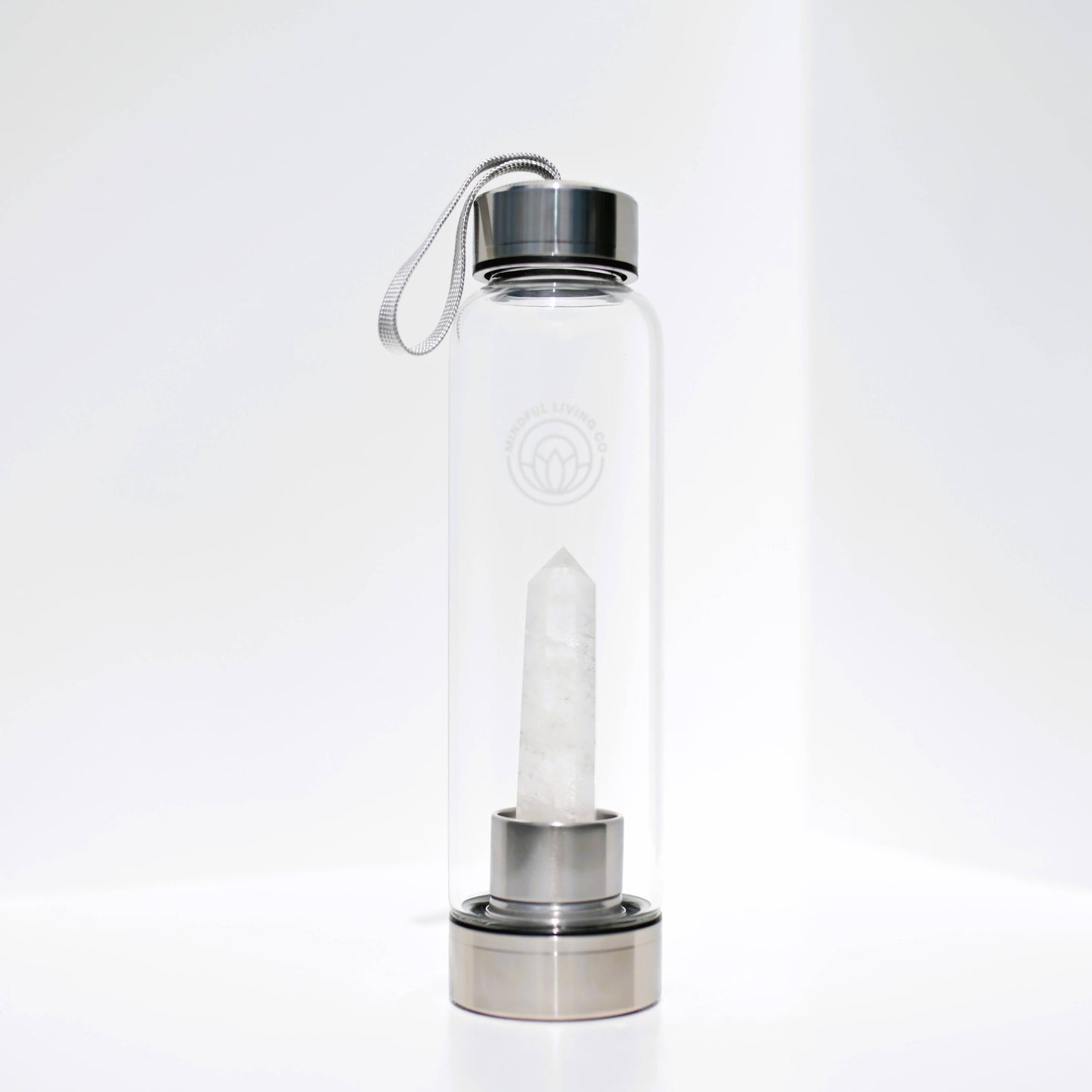 Crystal Clear Wand Water Bottle  - Clear Quartz