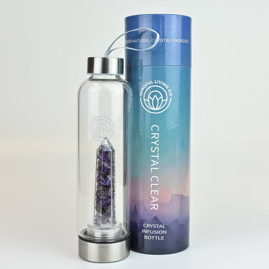 Amethyst  Elixir Capsule bottle filled with Crystal chips