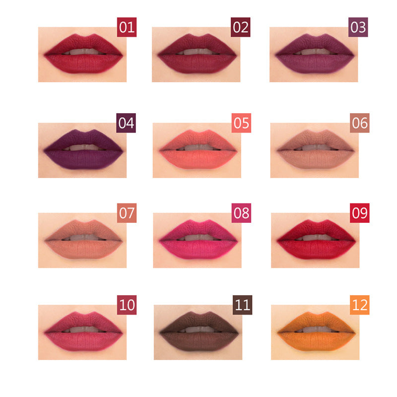 Lápiz delineador de labios de 12 colores