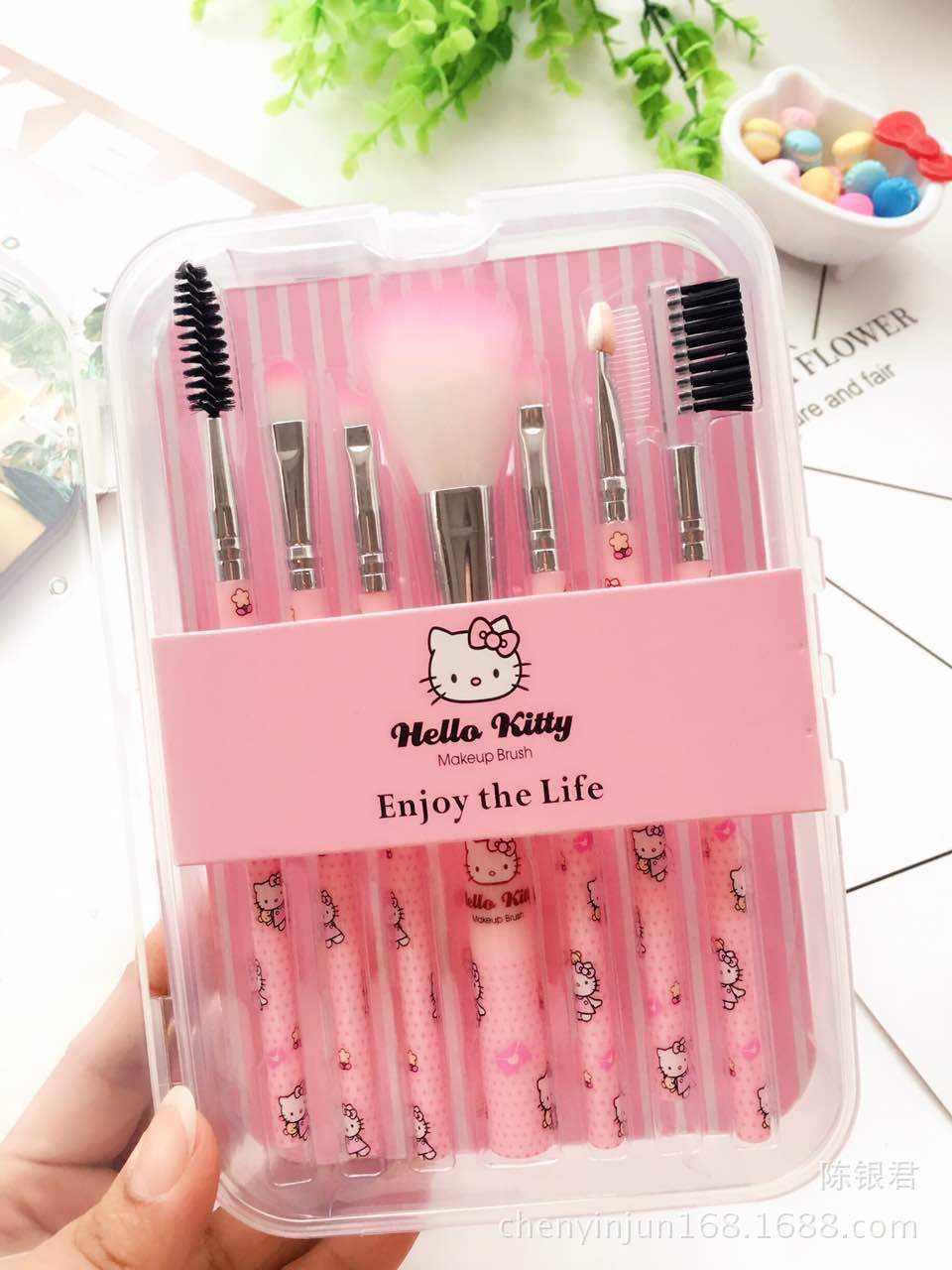 Juego de brochas de maquillaje de Hello Kitty